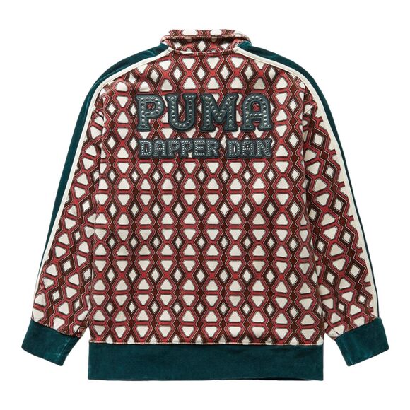 Puma x Dapper Dan Mens T7 Velour Track Jacket Size XL Red Cream Green New NWT - Picture 5 of 11